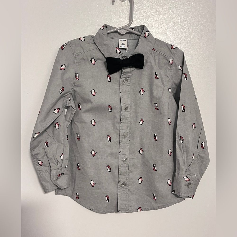 (2) Lot Boys Long Sleeve Shirts Casual Dress Shirt Sz 4T - Picture 3 of 5